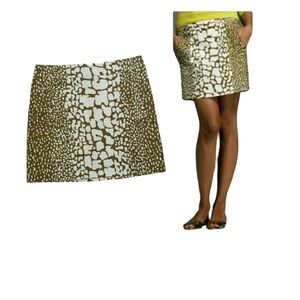 J. CREW Reptile Snake Print Multicolored Skirt with Pockets